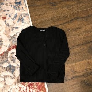 Brandy Melville Black Ribbed Long Sleeve
